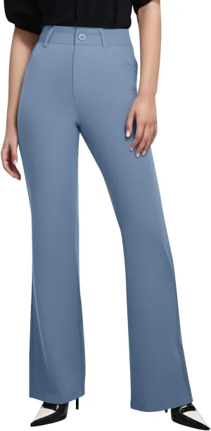 2025 Summer Women Work Business Pants High Waisted Flare Modern Comfortable Office Overalls Ladies Slacks