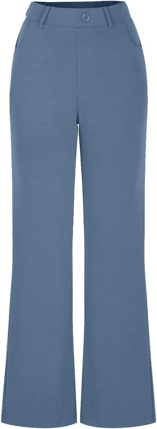 2025 Summer Women Work Business Pants High Waisted Flare Modern Comfortable Office Overalls Ladies Slacks