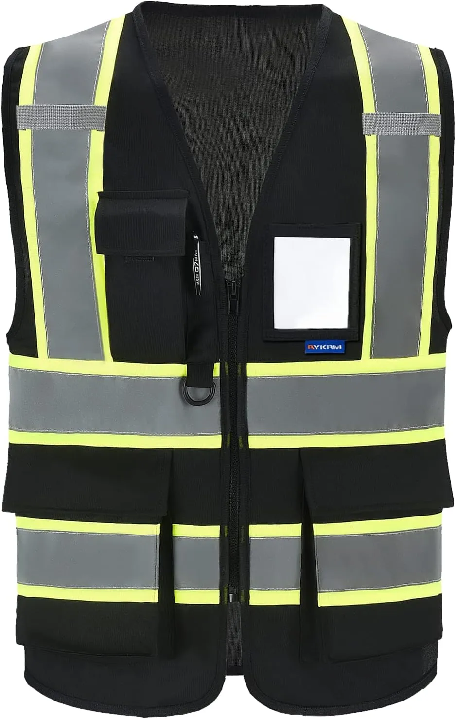 AYKRM 11 color High Vis Reflective Safety Vest for Women Men Security Pocket Zipper