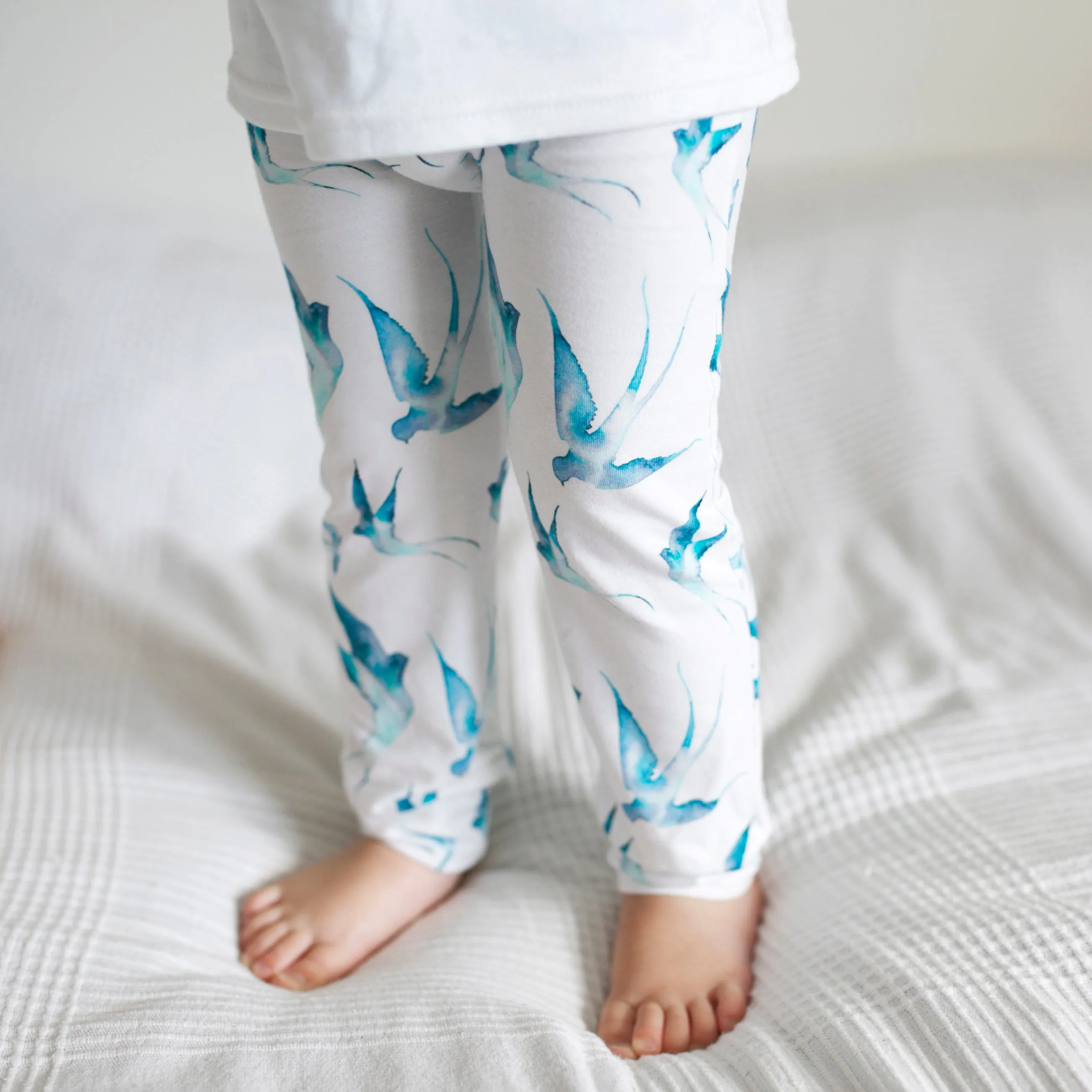 Blue Swallow Leggings