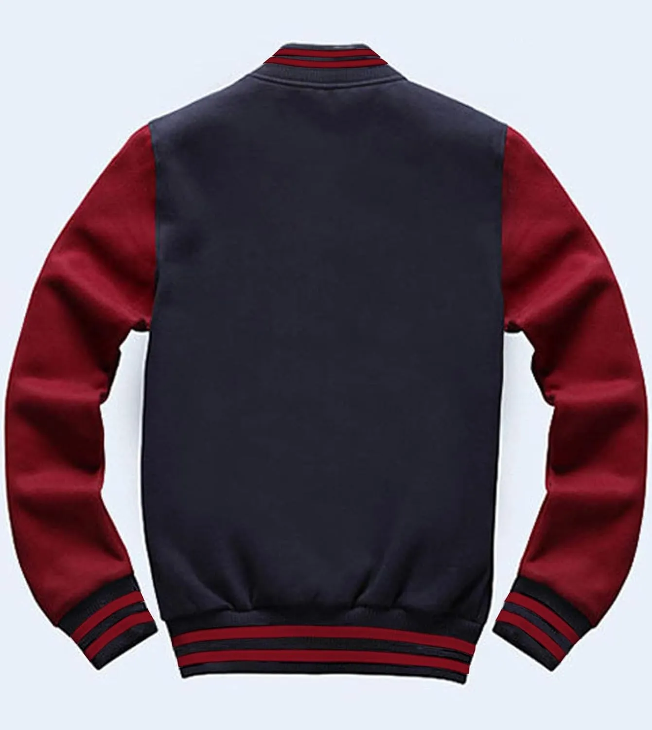 Flygo Men's Classic Fleece Varsity Letterman Jacket Flight Bomber Jackets