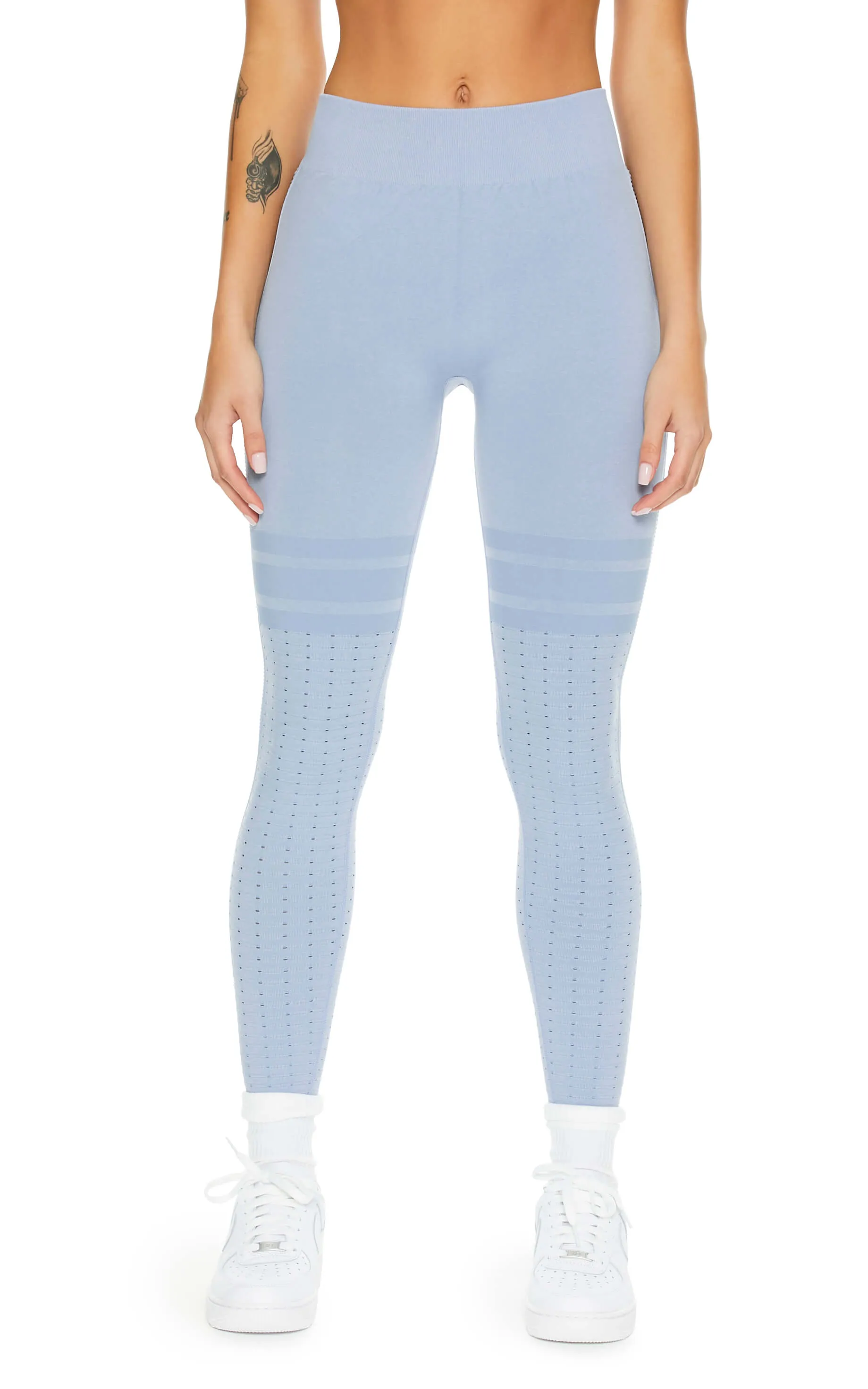 Game Day Seamless Melange Leggings | Azure Melange