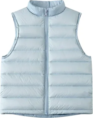 Happy Cherry Down Puffer Vest for Boy Girls Lightweight Water-Resistant Winter Jacket Outwear Kids Fall Sleeveless Coats