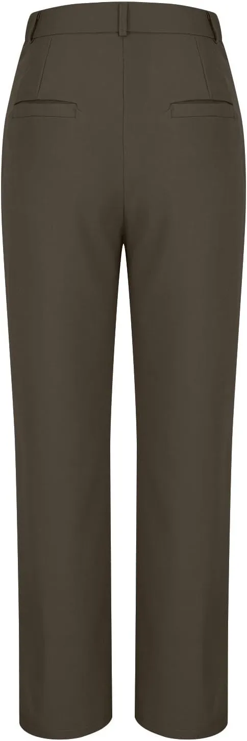 Lmdudan 2025 Dress Pants Women Work Business Pants Tummy Control Office Straight Leg Trousers High Waisted Ladies Slacks