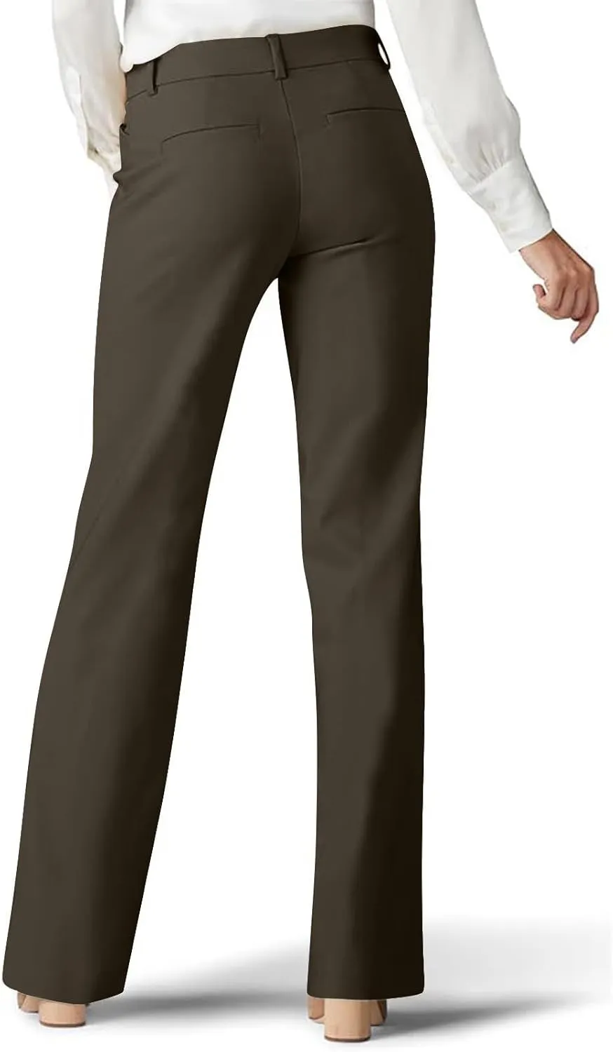 Lmdudan 2025 Dress Pants Women Work Business Pants Tummy Control Office Straight Leg Trousers High Waisted Ladies Slacks