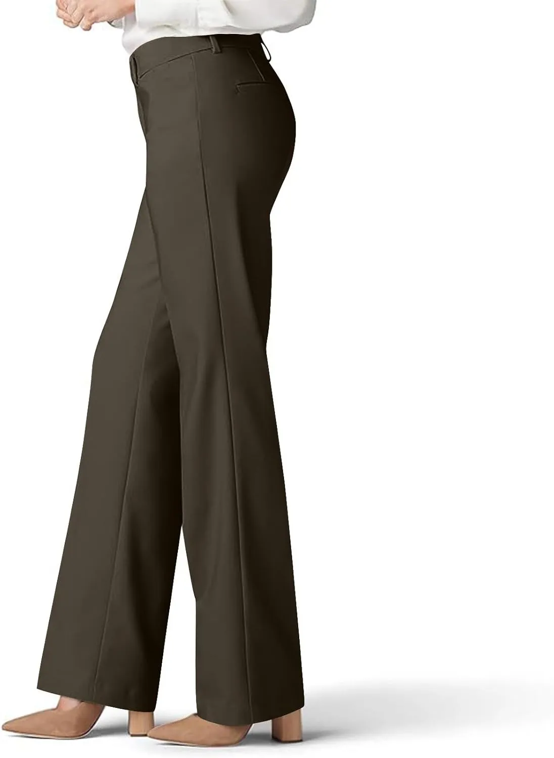 Lmdudan 2025 Dress Pants Women Work Business Pants Tummy Control Office Straight Leg Trousers High Waisted Ladies Slacks
