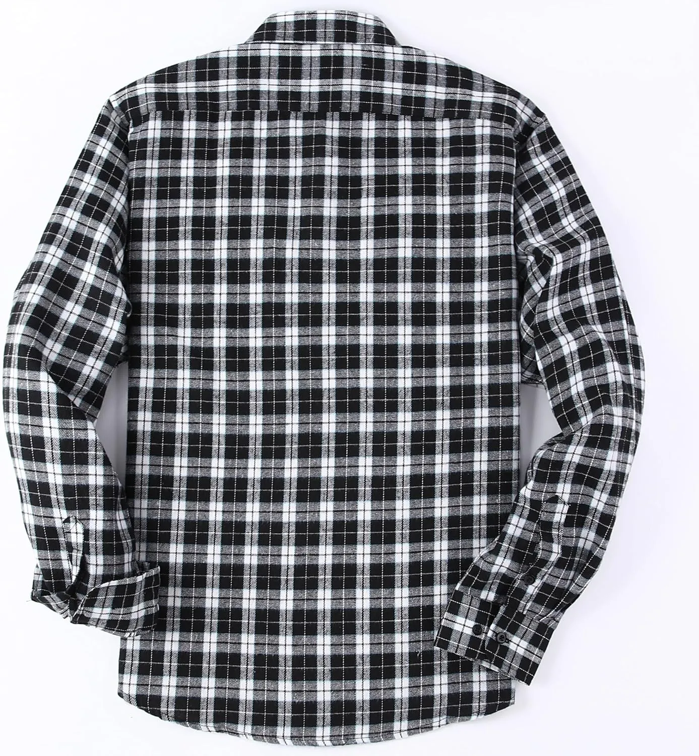 MCEDAR Mens Plaid Flannel Shirts-Long Sleeve Casual Button Down Slim Fit Outfit for Camp Hanging Out or Work