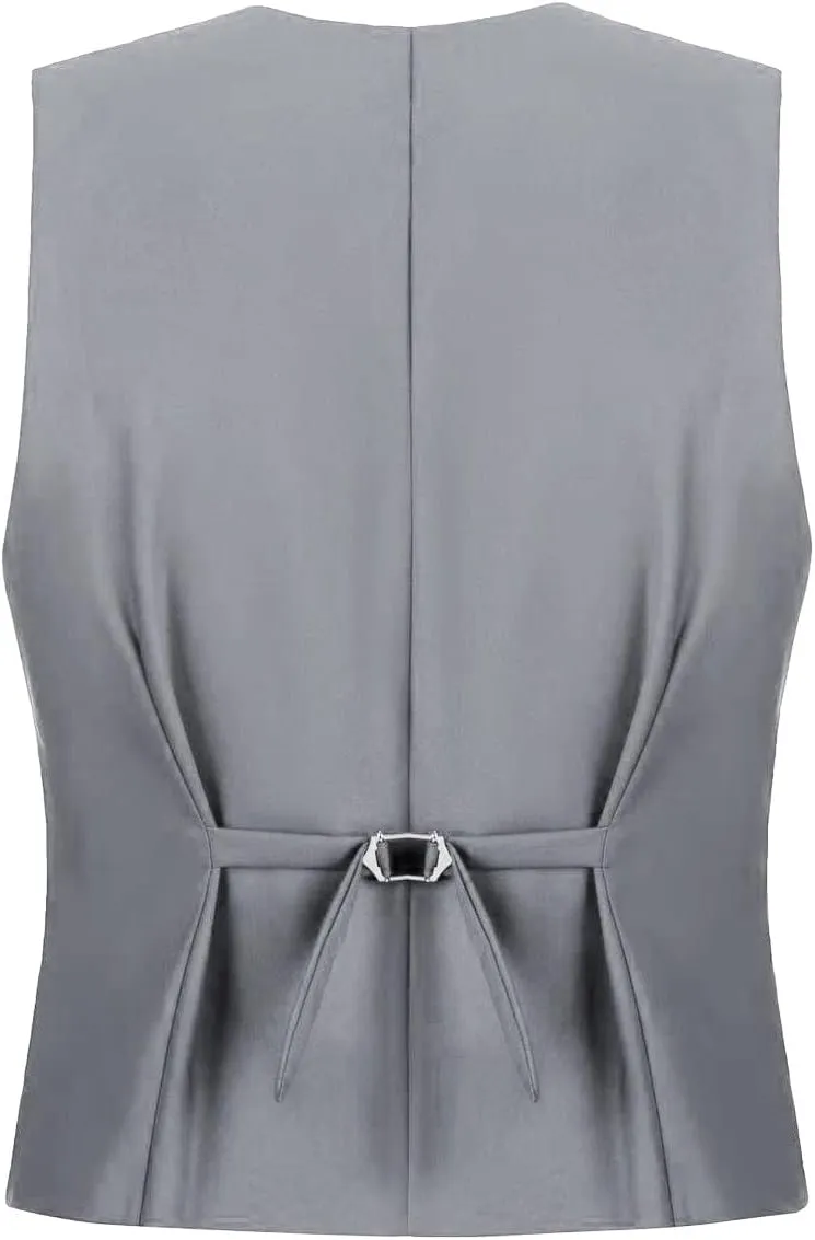Men's Suit Vest Business Formal Dress Vests for Men Solid Color Casual Wedding Tuxedo Waistcoat