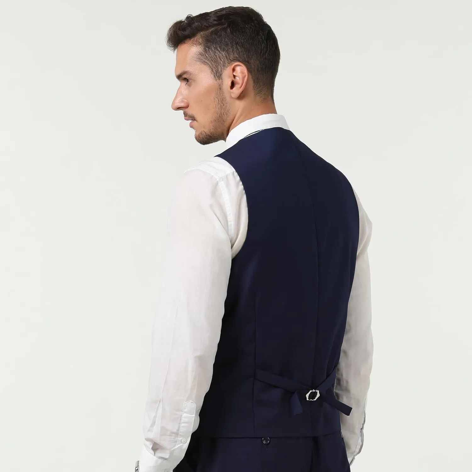 Men's Suit Vest Business Formal Dress Vests for Men Solid Color Casual Wedding Tuxedo Waistcoat