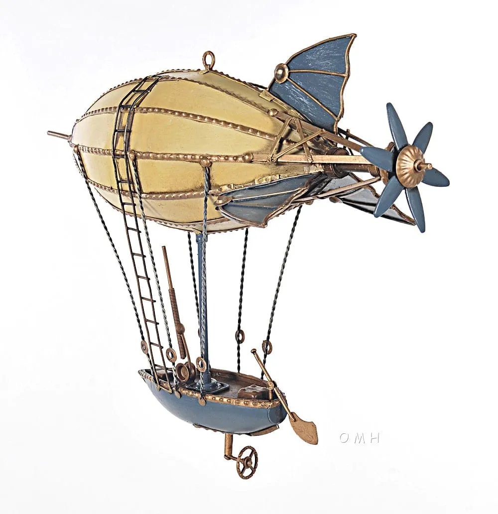 Steampunk Airship Blimp Hot Air Balloon Metal Model
