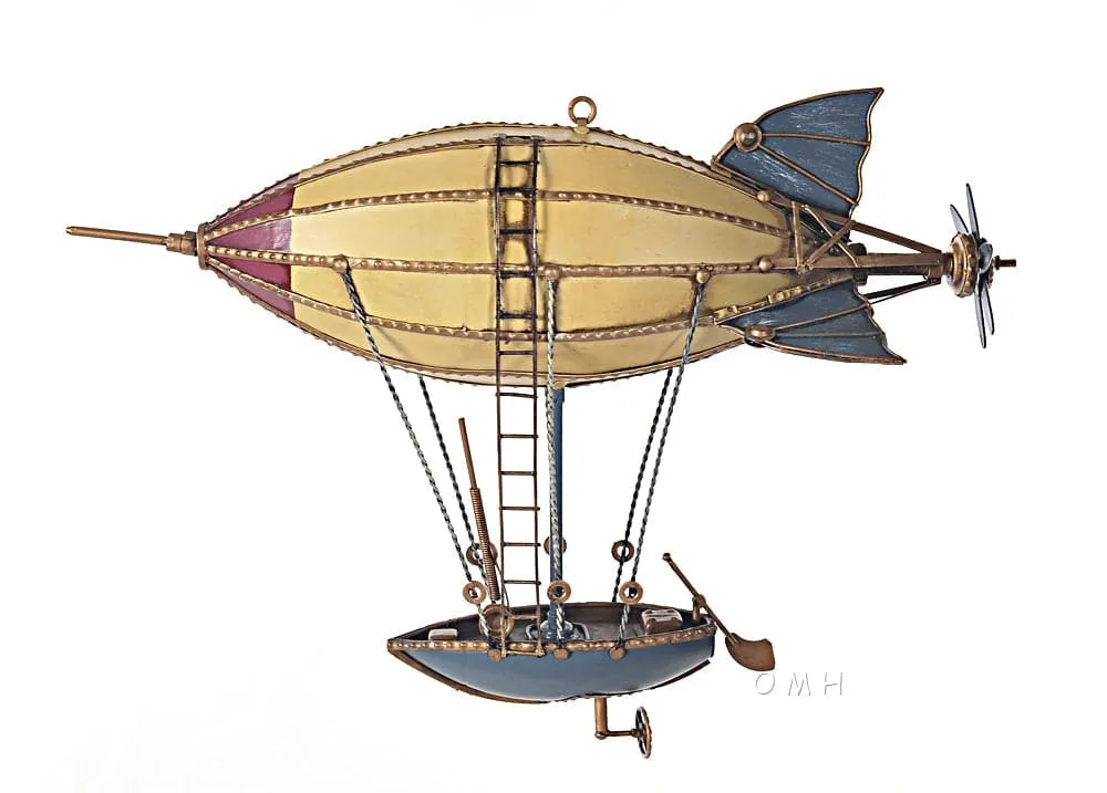 Steampunk Airship Blimp Hot Air Balloon Metal Model