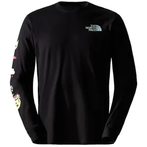 The North Face Mens Long Sleeve Brand Proud T Shirt Black Snow
