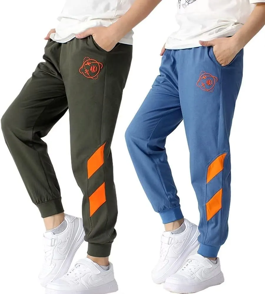 Welity Boys' Cotton Jogger Pants, 4-12 Years