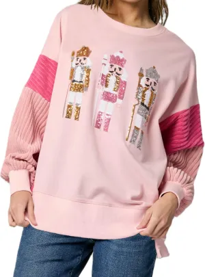 Women Merry Christmas Sequin Sweatshirt Cute Xmas Graphic Crewneck Sweater Holiday Party Long Sleeve Shirts Clothes