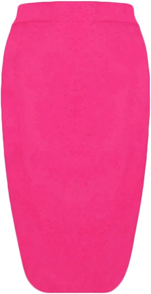 Women's High Waist Knee Length Bandage Pencil Skirt