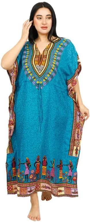 Women's Long Kaftan Maxi Dress Gown Top Night Caftan
