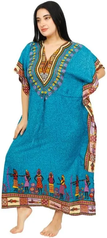 Women's Long Kaftan Maxi Dress Gown Top Night Caftan