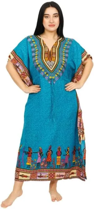 Women's Long Kaftan Maxi Dress Gown Top Night Caftan