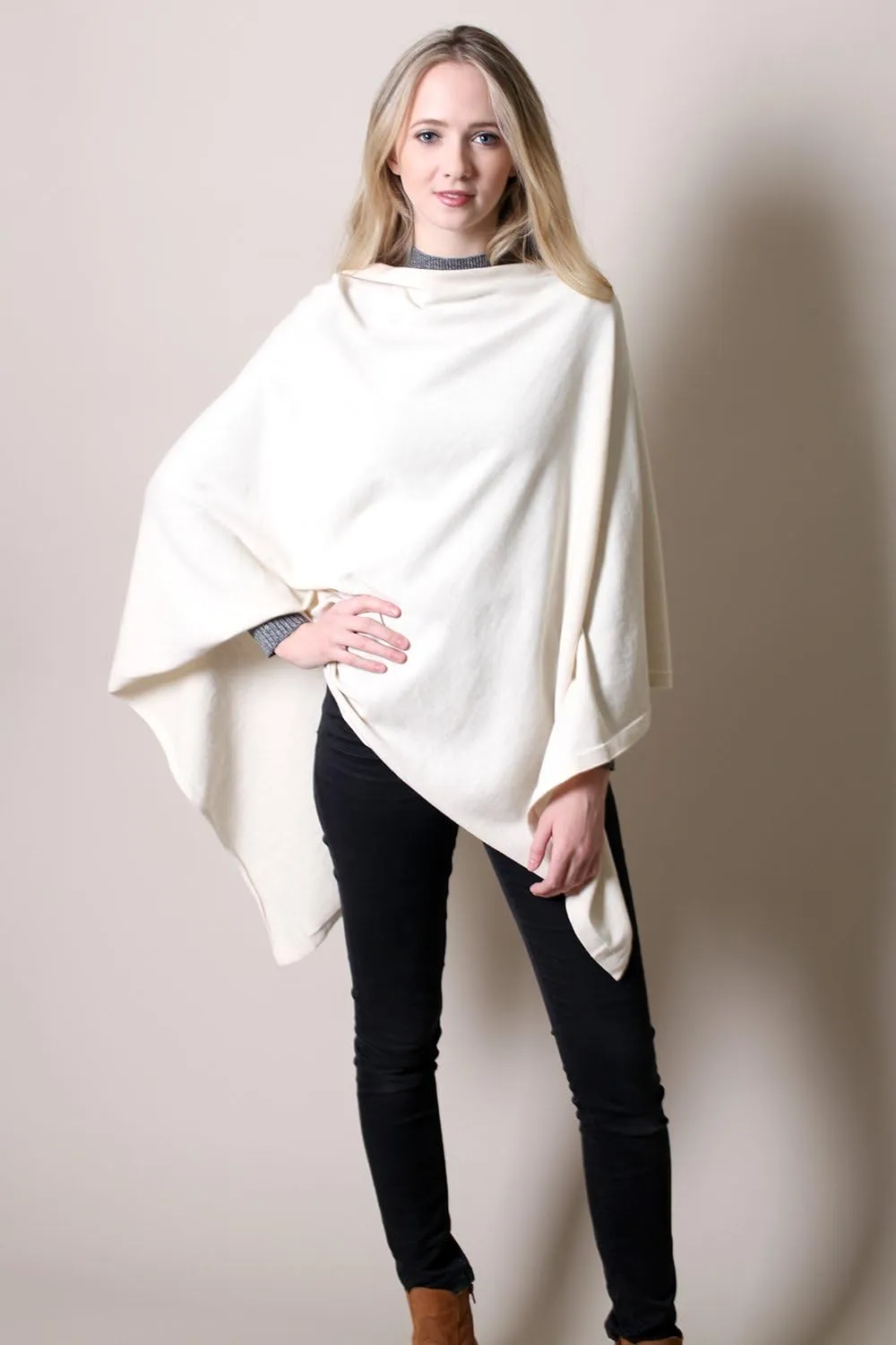 Women's Sweater Knit Poncho Pullover Wrap Organic Cotton - Loving Thread