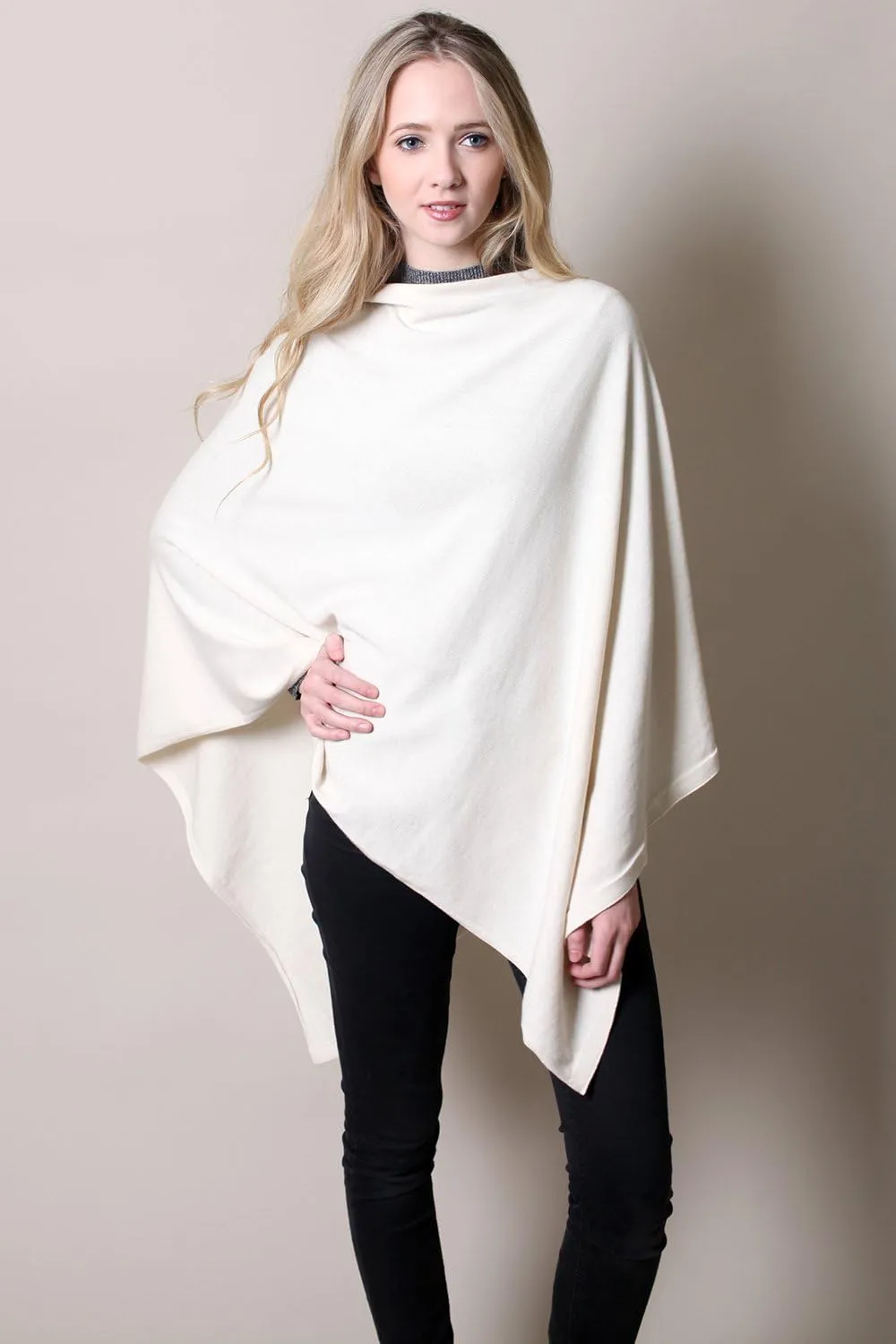 Women's Sweater Knit Poncho Pullover Wrap Organic Cotton - Loving Thread